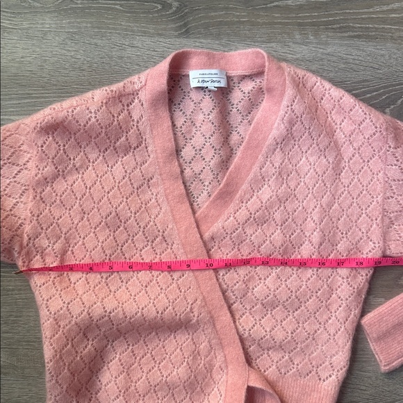 NEW & OTHER STORIES Pointelle Knit Wrap Cardigan Small - Picture 9 of 11